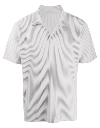 pleated polo shirt