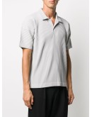 pleated polo shirt