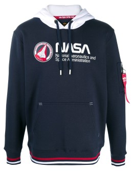 logo print cotton hoodie
