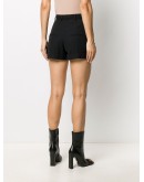 embossed button detail shorts
