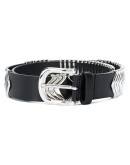 metallic chevron belt