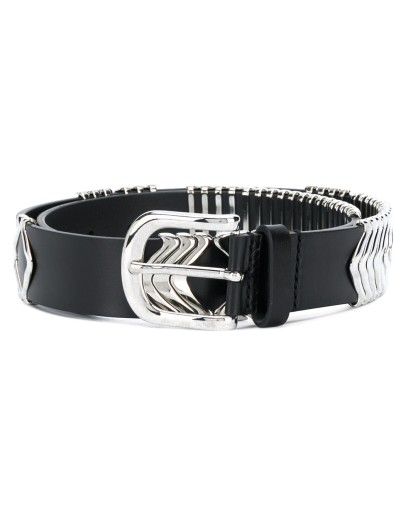 metallic chevron belt