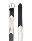metallic chevron belt