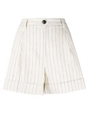 pinstripe print shorts
