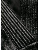 leather look belted jumpsuit