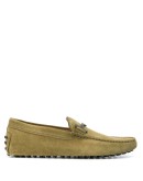 double T suede loafers