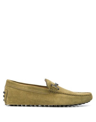 double T suede loafers
