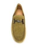 double T suede loafers