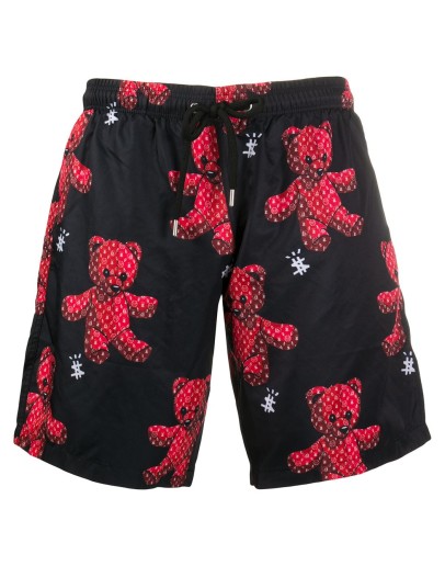 Teddy-print swim shorts 