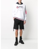logo print cotton hoodie