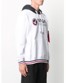 logo print cotton hoodie