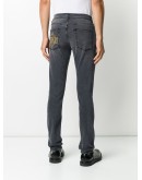 embroidered logo skinny jeans