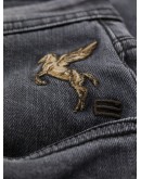 embroidered logo skinny jeans
