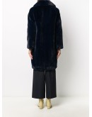 faux-fur single-breasted coat