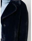 faux-fur single-breasted coat