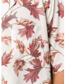 leaf-print shirt