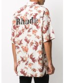 leaf-print shirt