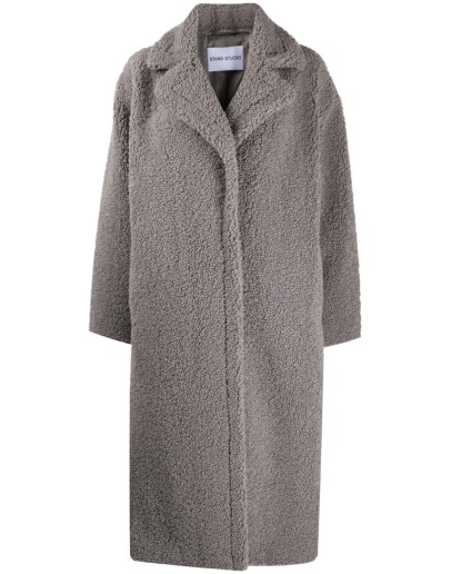 shearling midi coat