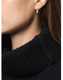 engraved logo hoop earrings