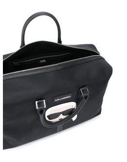 logo patch weekender bag