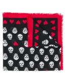 love heart skull scarf