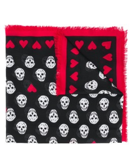 love heart skull scarf
