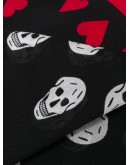 love heart skull scarf