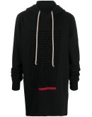  text-print cotton hoodie 