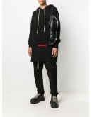  text-print cotton hoodie 