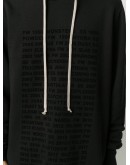  text-print cotton hoodie 