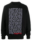 text-print cotton sweatshirt