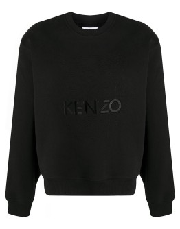 embroidered-logo sweatshirt