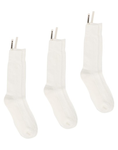 ribbed-knit 3-set socks