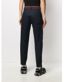 contrast-trim trousers