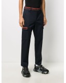 contrast-trim trousers