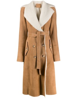 shearling-lined trench coat