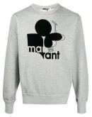 flocked logo sweatshirt