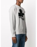flocked logo sweatshirt