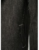 chevron knit hooded coat