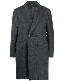 fitted double-breasted coat