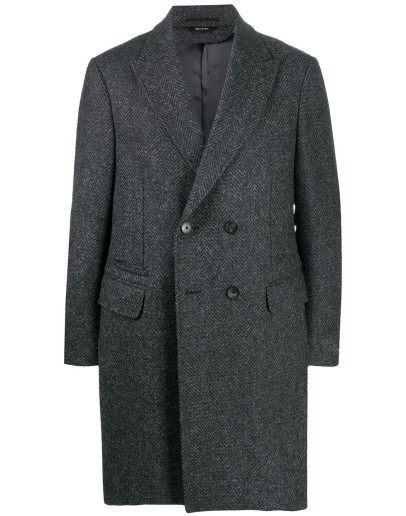 fitted double-breasted coat