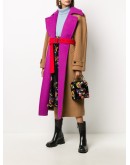 colour-block double-breasted coat