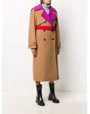 colour-block double-breasted coat