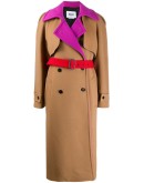colour-block double-breasted coat