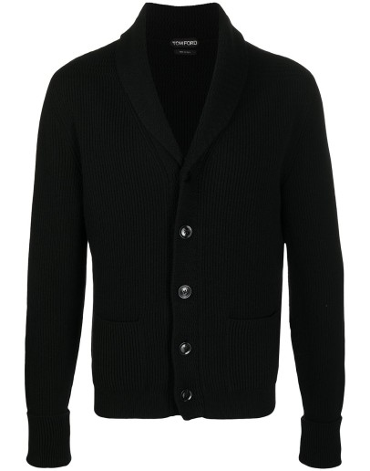 button-up cashmere cardigan