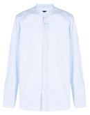 collarless cotton shirt