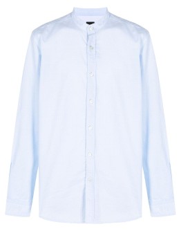 collarless cotton shirt