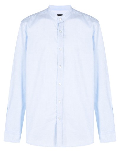 collarless cotton shirt
