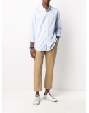 collarless cotton shirt