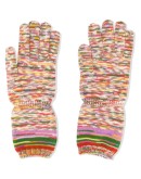 marl knit gloves